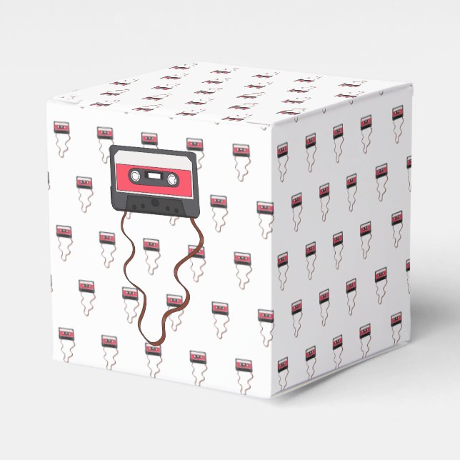 Unwound Cassette Tape Mixtape Retro Vintage Favour Box (Front Side)