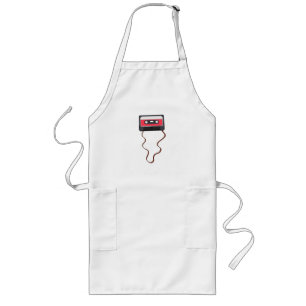 Unwound Cassette Tape Mixtape Retro Vintage Long Apron