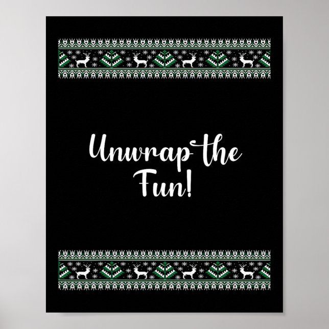 Unwrap The Fun! Christmas Funny  Poster (Front)