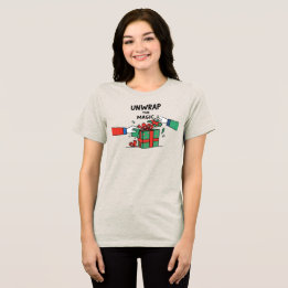 Unwrap the Magic Christmas Gift Tri-Blend Shirt