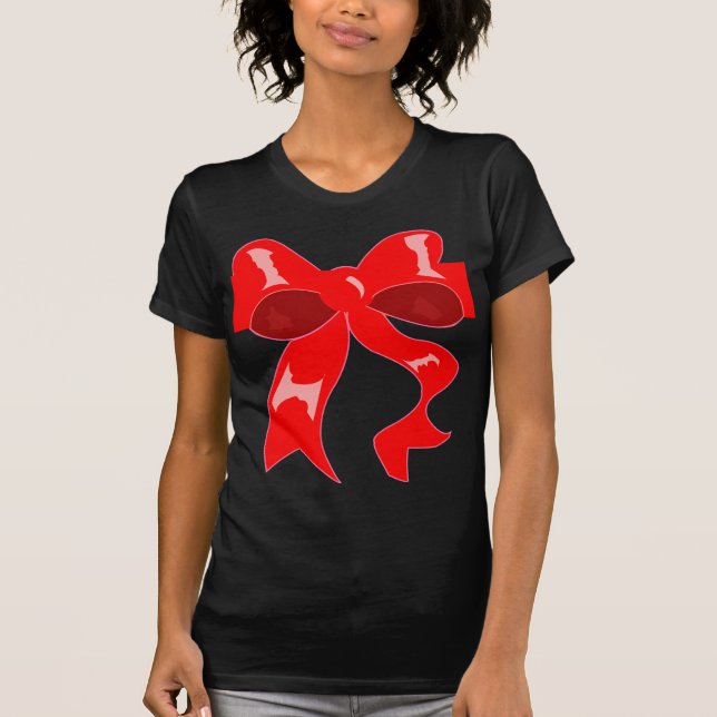 "Unwrap with care"--Christmas Bow Tee (Front)