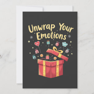 Unwrap your emotions Christmas Mental Health Xmas  Invitation