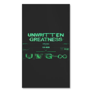 "Unwritten Greatness" Cyberpunk Business Card