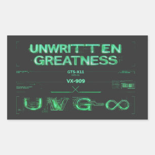 "Unwritten Greatness" Cyberpunk Sticker