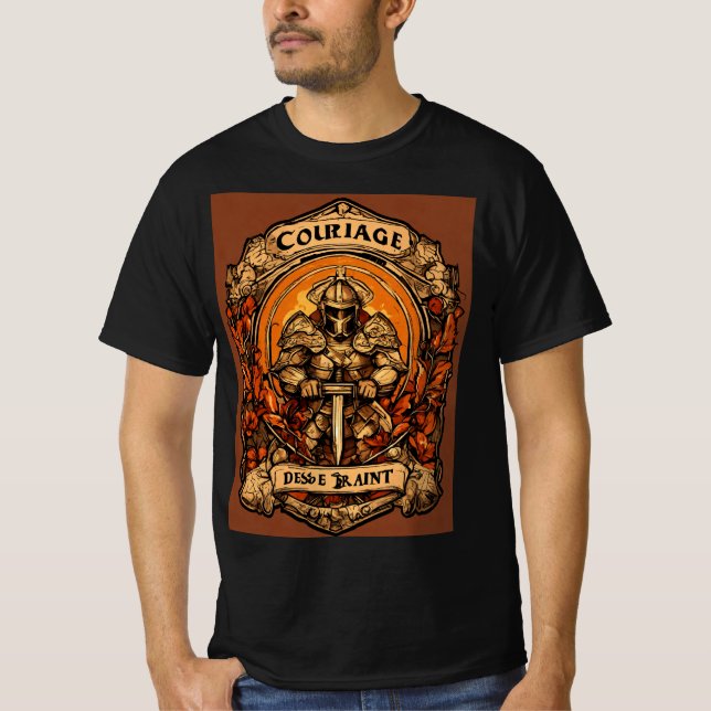 Unyielding Spirit-de courage et combattant tshirt (Front)