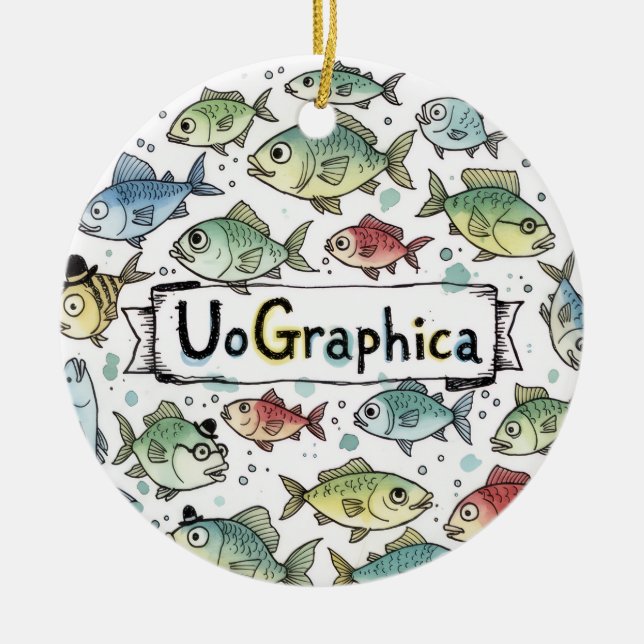 UoGraphica Ceramic Round Ornament (Front)