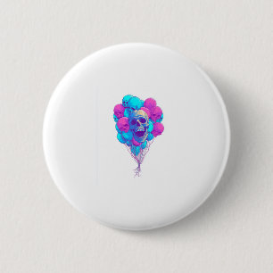 Up and Bone � Funny Floating Skull 6 Cm Round Badge