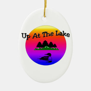 Up At The Lake Ceramic Tree Decoration