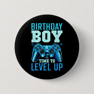 Up Birthday Boy Matching Gamer Party - Clic Fit1  6 Cm Round Badge