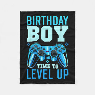 Up Birthday Boy Matching Gamer Party - Clic Fit1  Fleece Blanket