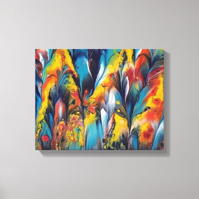 Up Close and Feathery2 Print on  a 4x11 Canvas (Front)