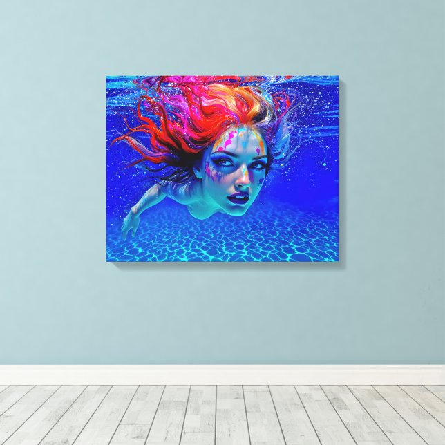 “Up Close and Personal” - A Chromatic Portrait Canvas Print (Insitu(Wood Floor))