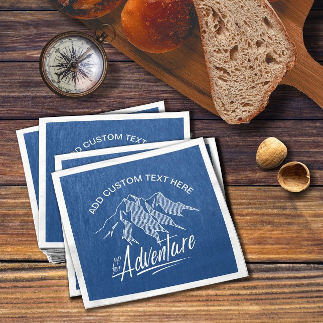 Up For Adventure Mountains White ID358 Napkin (Creator Uploaded)