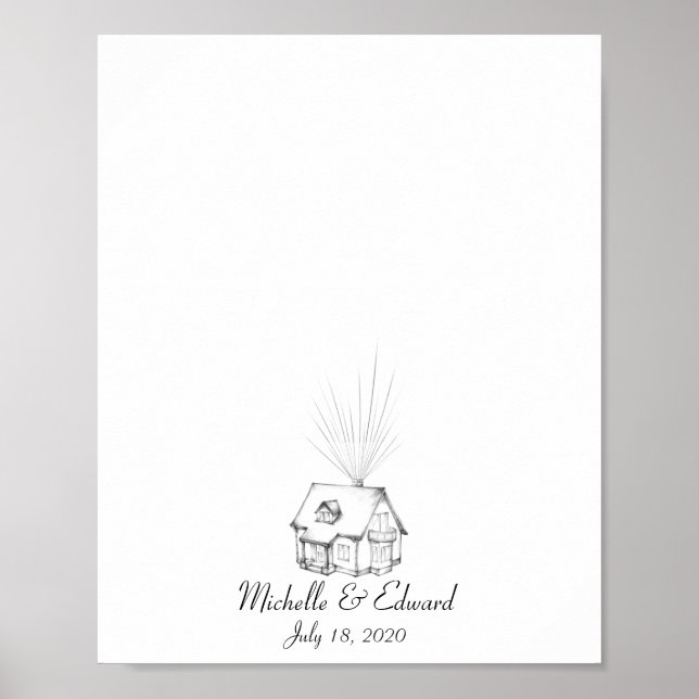 Up House Fingerprint Guest Book (Front)