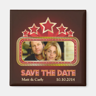 Up in Lights Save the Date Photo Magnet