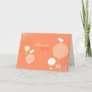 Up in the Air Bird Wedding Thank You Card