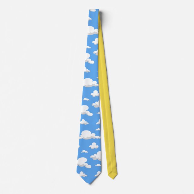 Up in the Cartoon Clouds Whimsical Tie (Front)