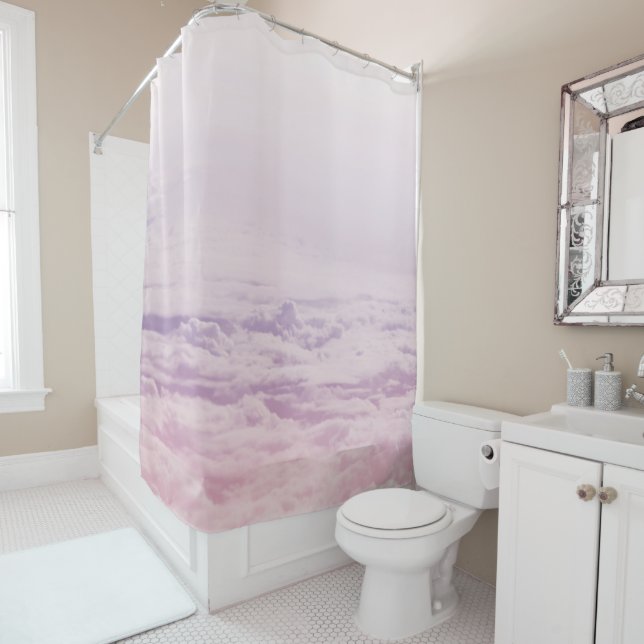 Up in the Pastel Clouds 2 Shower Curtain (In Situ)