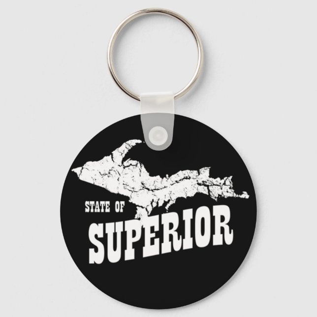 UP Michigan State of Superior Yooper Keychain 2 (Front)
