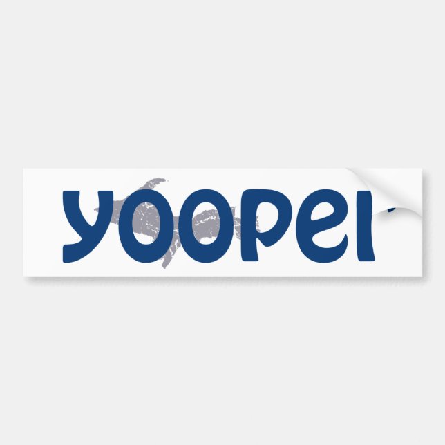 UP Michigan Yooper Bumper Sticker (Front)