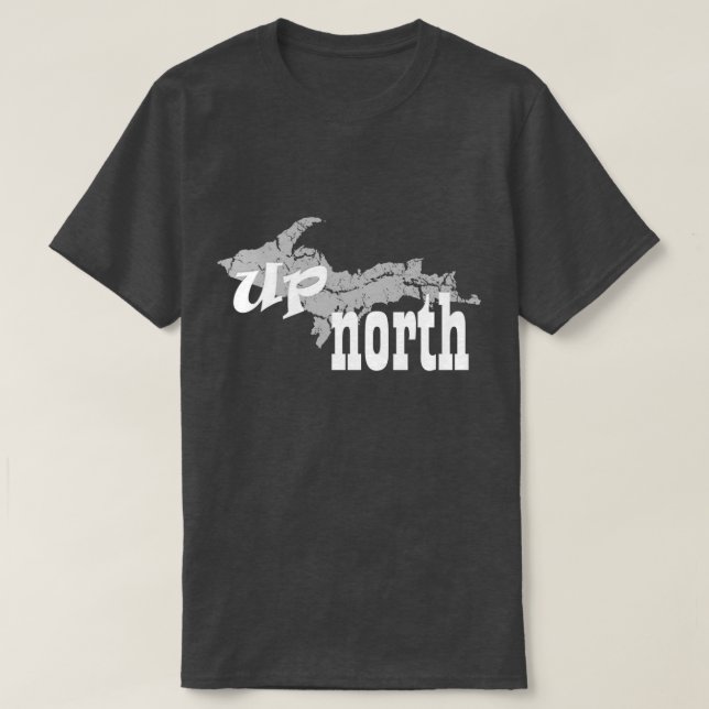 UP Michigan Yooper Up North Mens T-shirt (Design Front)