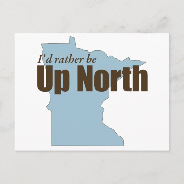 Up North - Minnesota Postcard (Front)