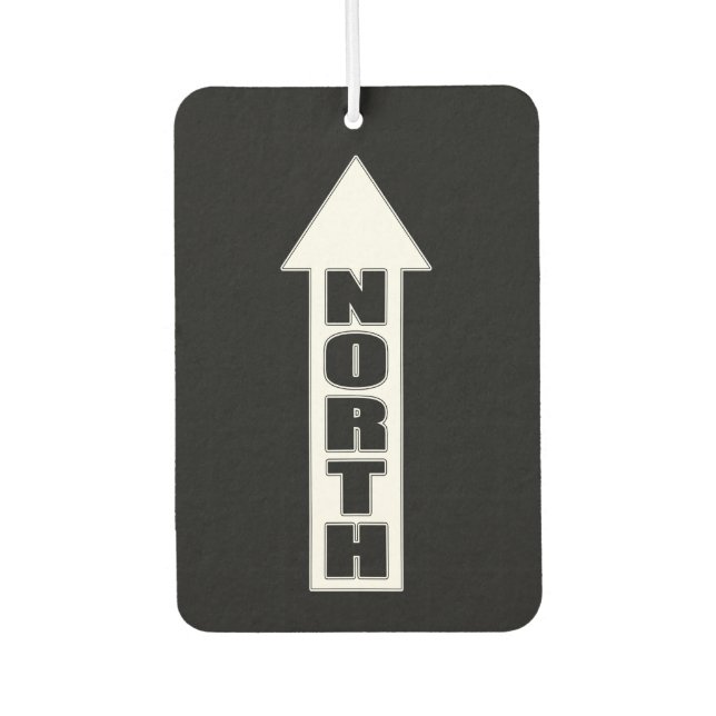 Up North - Simple Arrow Design Car Air Freshener (Front)