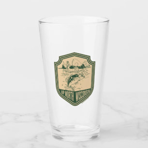 Up North Wisconsin Fishing Badge Glass