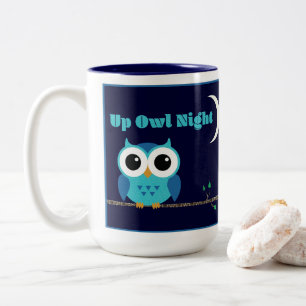 Up Owl Night Two-Tone Coffee Mug