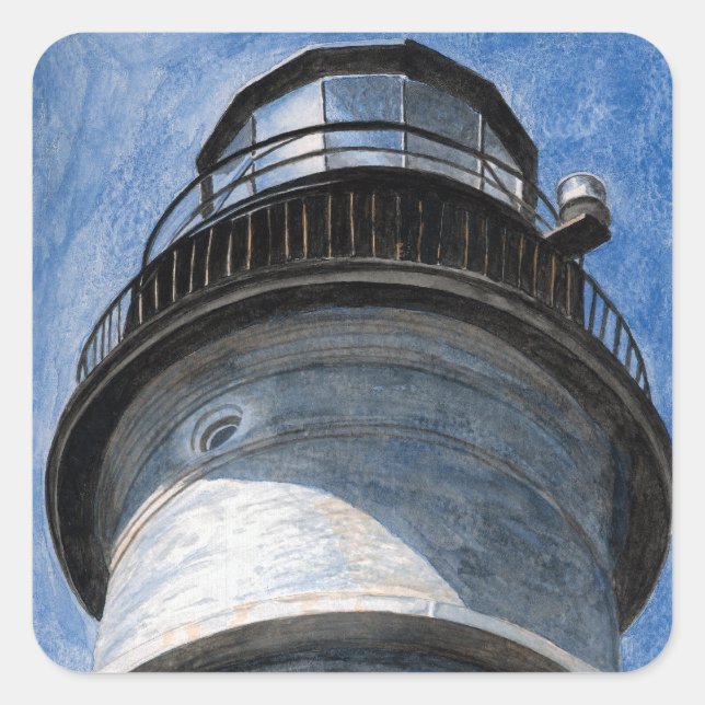 Up Portland Head Light Square Sticker (Front)