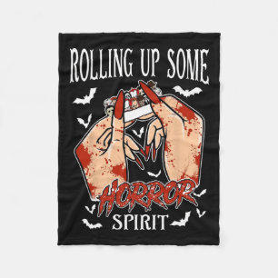 Up Some Horror Spirit Funny Halloween Outfit Costu Fleece Blanket