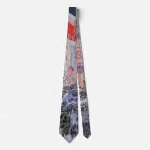Up the Avenue from 34th Street by Childe Hassam Tie