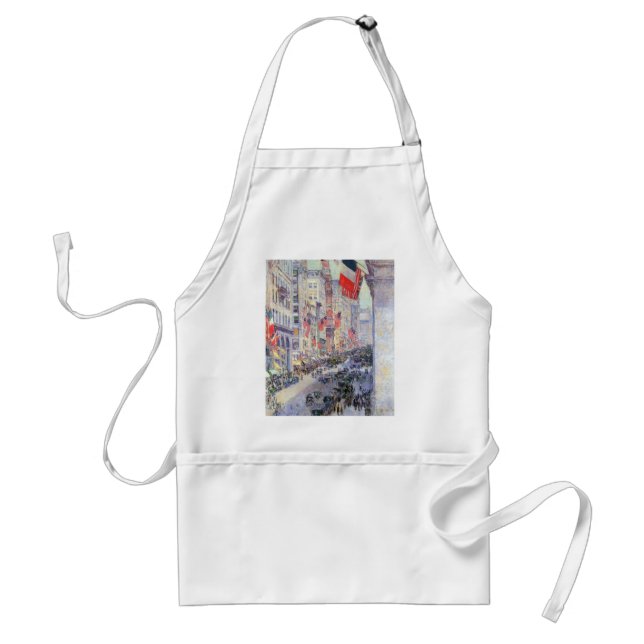 Up the Avenue from 34th Street, May 1917 by Hassam Standard Apron (Front)