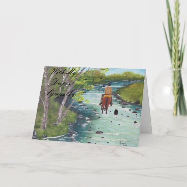 Up the Creek ~ Australian Shepherd & Cowboy gifts Card (Front)