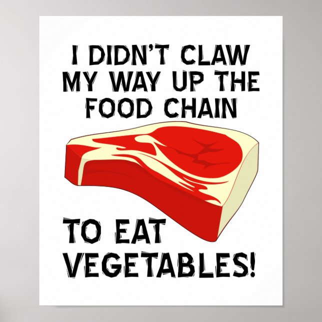 Up The Food Chain Funny Poster (Front)