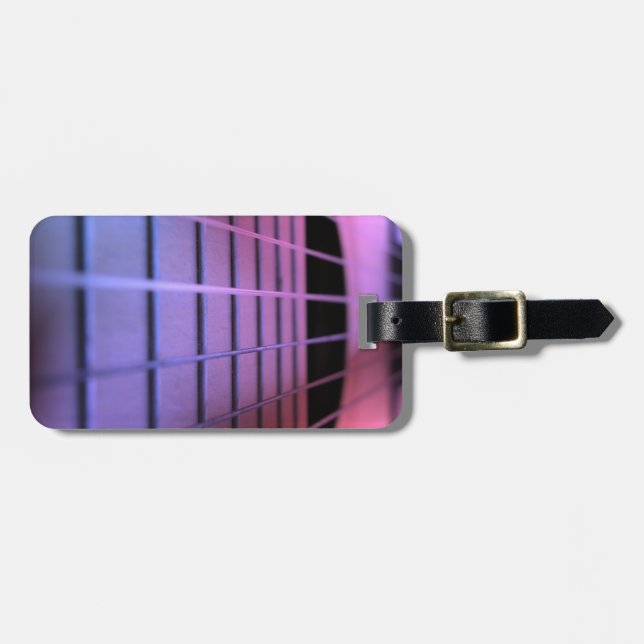 Up the Guitar Neck Luggage Tag (Front Horizontal)
