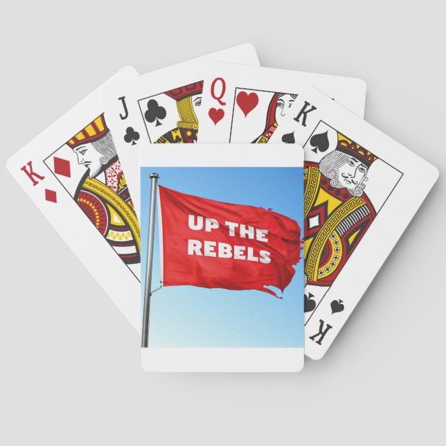 Up the Rebels themed Playing Carsd Cards (Back)