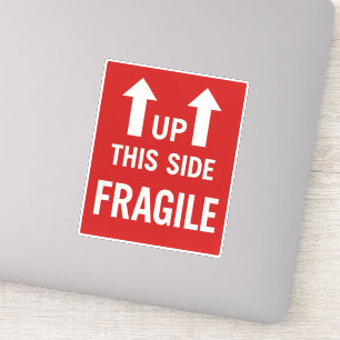 Up This Side Fragile Shipping Label