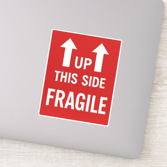 Up This Side Fragile Shipping Label (Detail)
