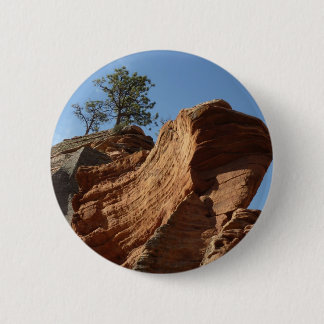 Up to Angels Landing in Zion National Park 6 Cm Round Badge