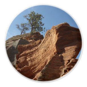 Up to Angels Landing in Zion National Park Ceramic Knob