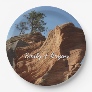 Up to Angels Landing in Zion National Park Paper Plate