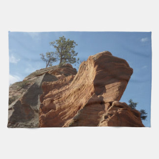 Up to Angels Landing in Zion National Park Tea Towel