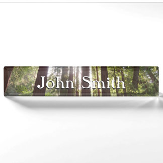 Up to Redwoods in the Morning Nameplate