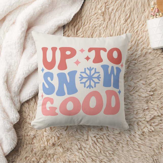 Up to Snow Good - Fun Winter Design Cushion (Blanket)