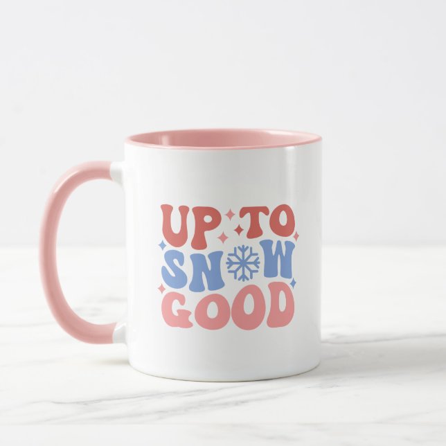 Up to Snow Good - Fun Winter Design Mug (Left)