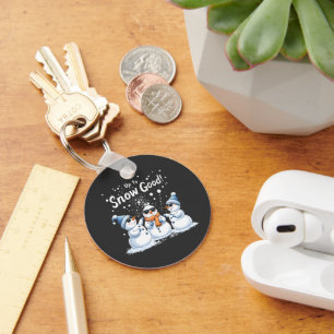 Up to Snow Good Funny Snowman Christmas  Key Ring