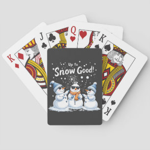 Up to Snow Good Funny Snowman Christmas Playing Cards