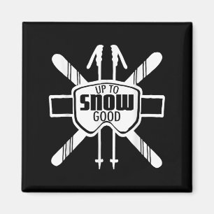 Up To Snow Good Ski Goggles Cool Ski Christmas Gif Magnet