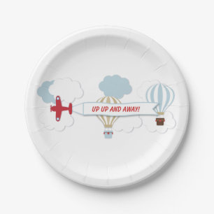 Up Up And Away/ Aeroplane Paper Plate